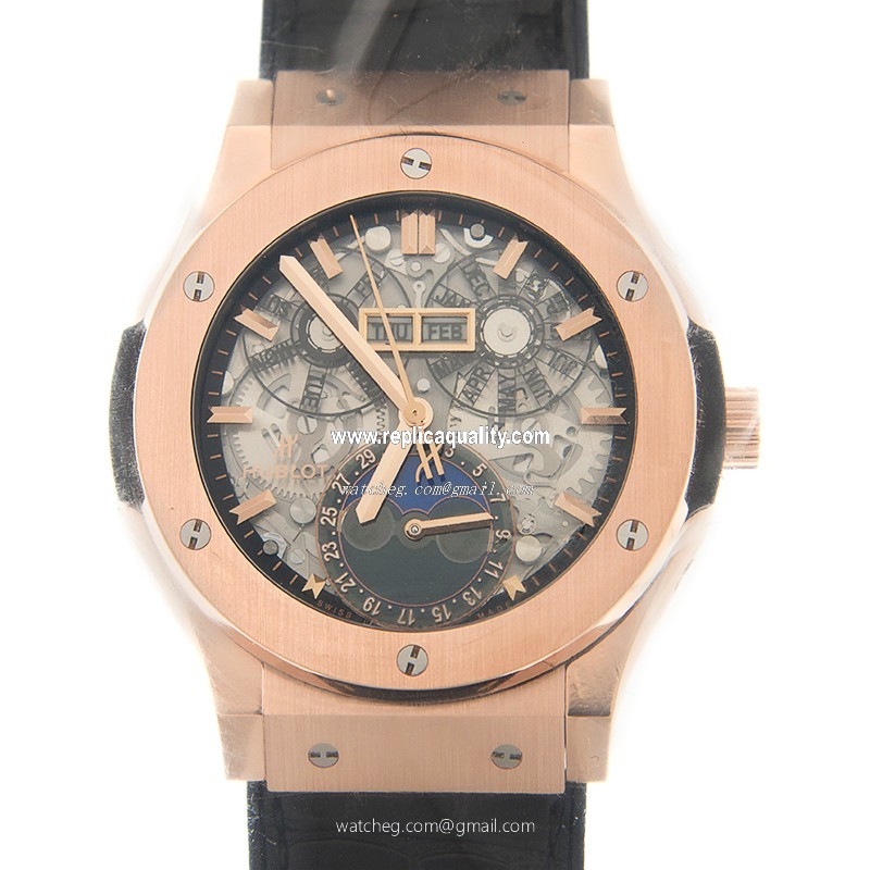 Hublot CLASSIC FUSION 517.OX.0180.LR Automatic 18kt Rose Gold Black
