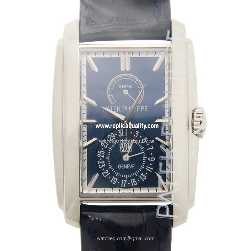 Patek Philippe GONDOLO 5200G-001 Manual Wind 18kt White Gold Blue