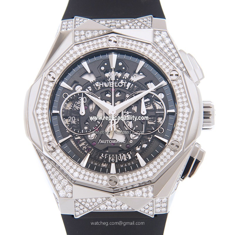 Hublot CLASSIC FUSION 525.NX.0170.RX.1804.ORL18 Automatic Titanium & Diamond Transparent Skull