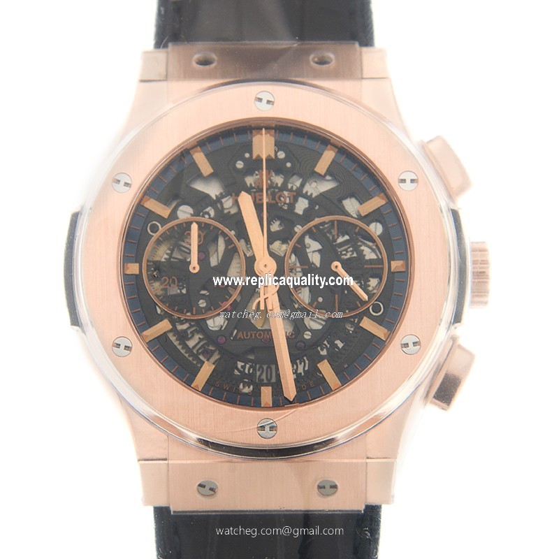 Hublot CLASSIC FUSION 525.OX.0180.LR Automatic 18kt Rose Gold Black