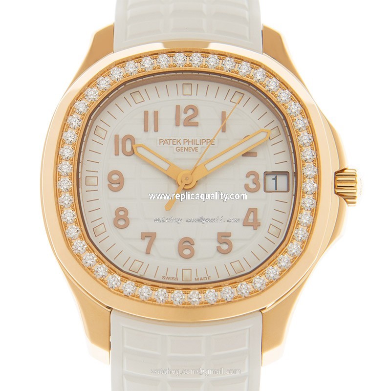 Patek Philippe AQUANAUT 5268/200R-001 Automatic 18kt Rose Gold & Diamonds White