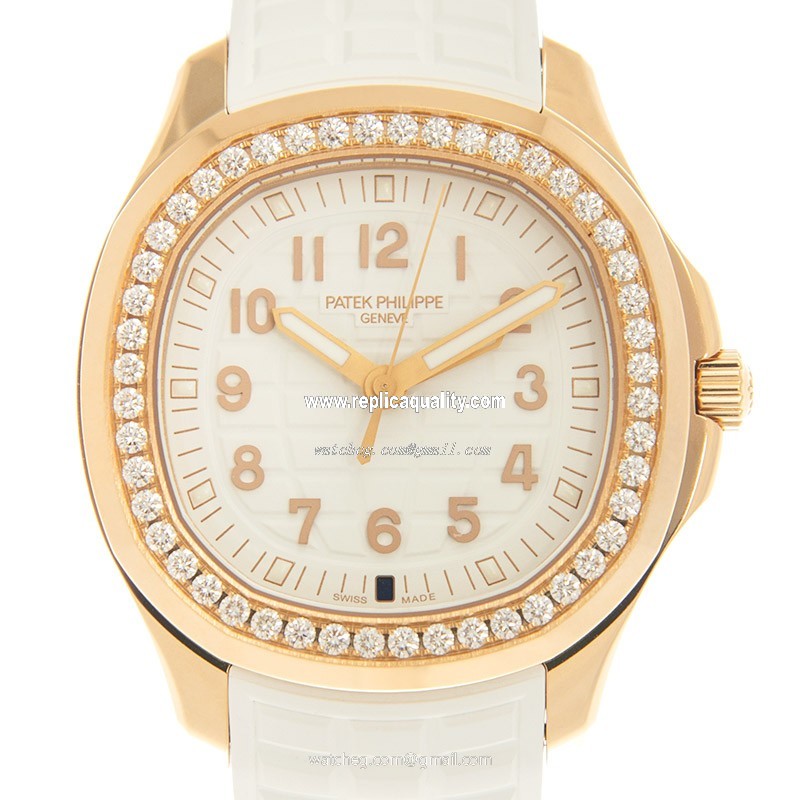 Patek Philippe AQUANAUT 5269/200R-001 Quartz 18kt Rose Gold & Diamonds White