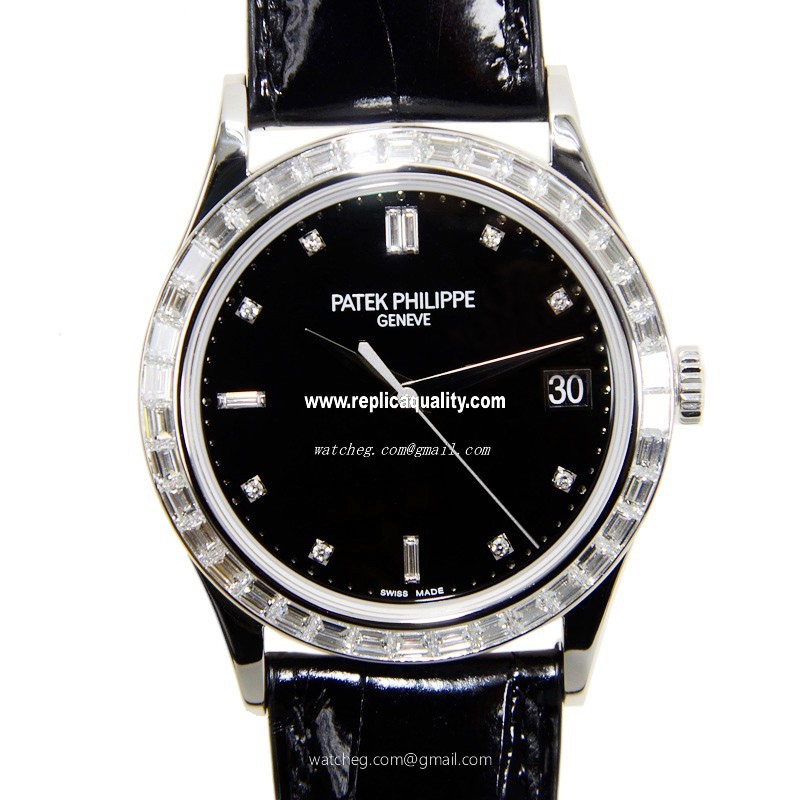 Patek Philippe CALATRAVA 5298P-012 Automatic 18kt White Gold & Diamond Black