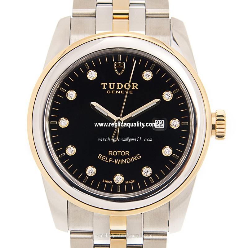 Tudor GLAMOUR DATE 53003-68033-11DI-BK Automatic Gold & Steel Black