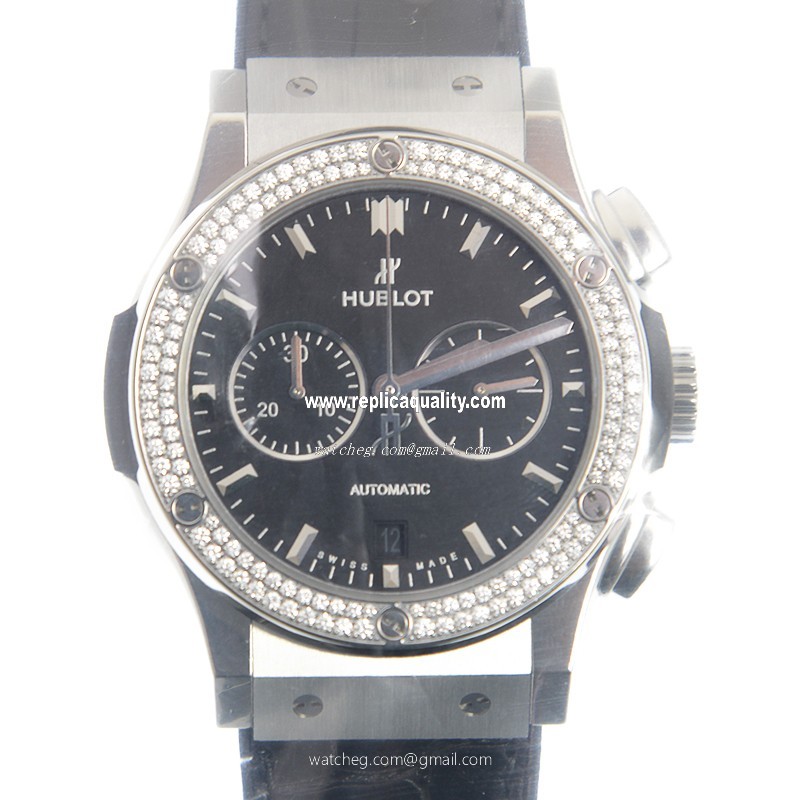 Hublot CLASSIC FUSION 541.NX.1171.LR.1104 Automatic Titanium & Diamond Black