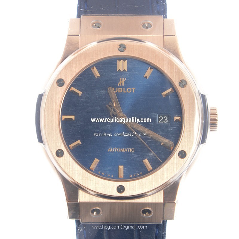 Hublot CLASSIC FUSION 542.OX.7180.LR Automatic 18kt Rose Gold Blue