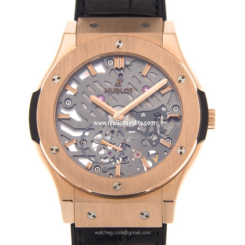 Hublot CLASSIC FUSION 545.OX.0180.LR Manual Wind 18kt Rose Gold Silver