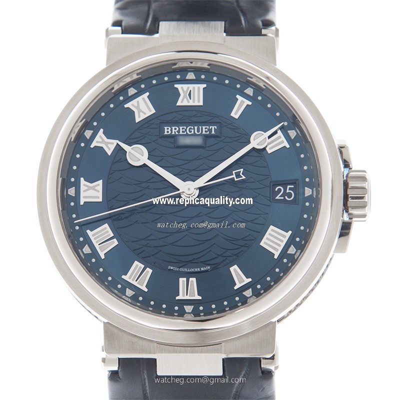 Breguet MARINE 5517BB/Y2/9ZU Automatic 18kt White Gold Blue
