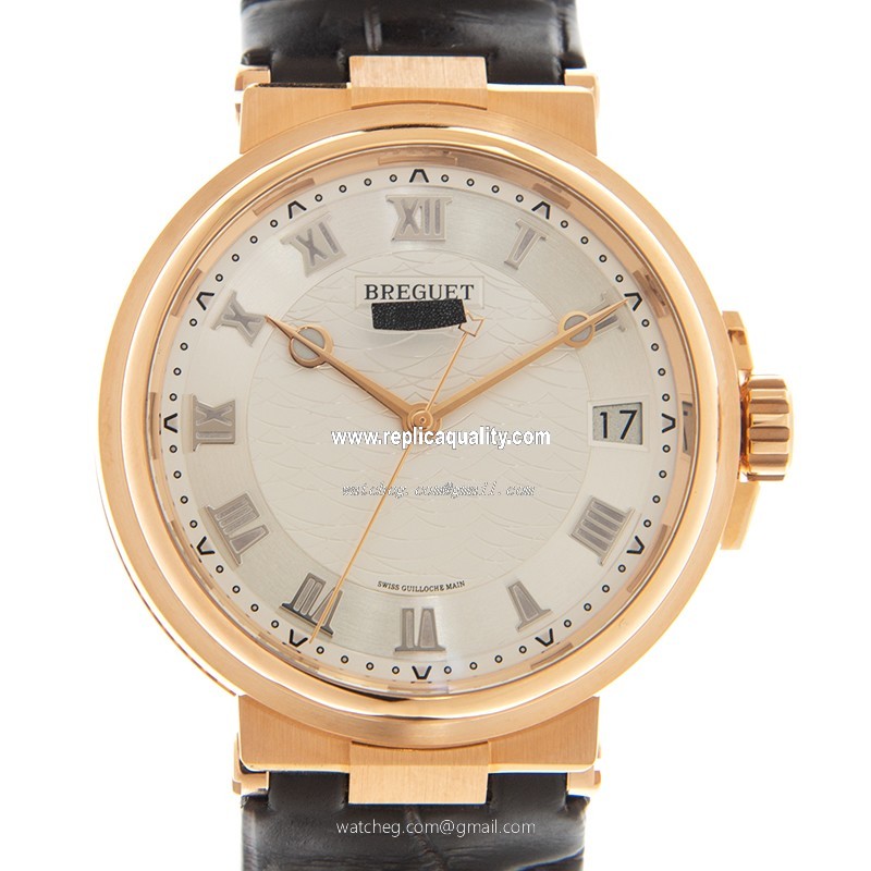 Breguet MARINE 5517BR/12/9ZU Automatic 18kt Rose Gold Silver
