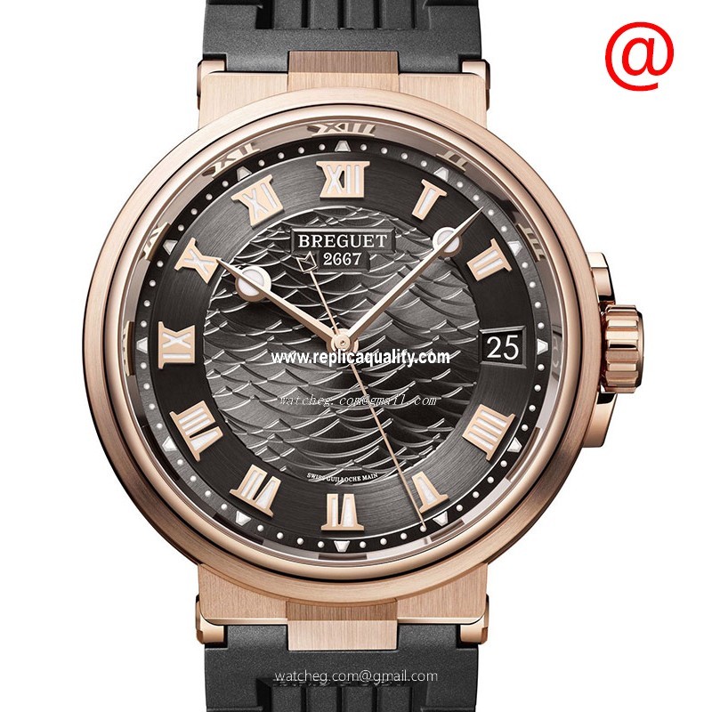 Breguet MARINE 5517BR/G3/5ZU Automatic 18kt Rose Gold Gray