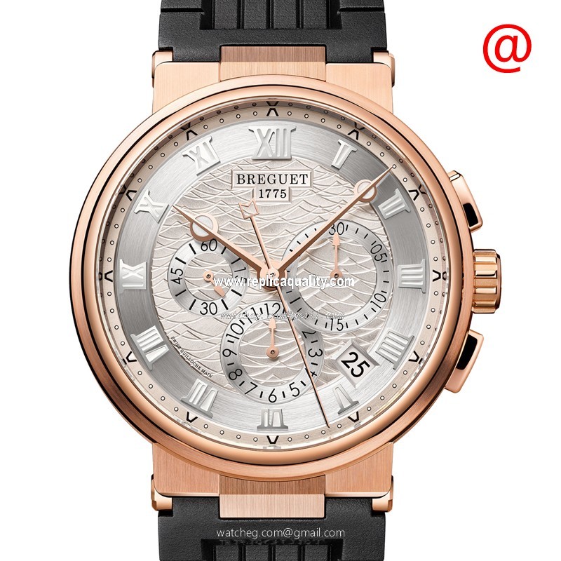 Breguet MARINE 5527BR/12/5WV Automatic 18kt Rose Gold Silver