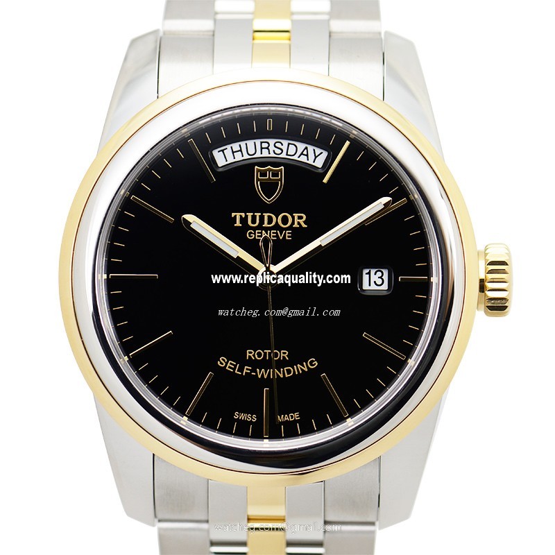 Tudor GLAMOUR DATE 56003-68063-BK Automatic Gold & Steel Black
