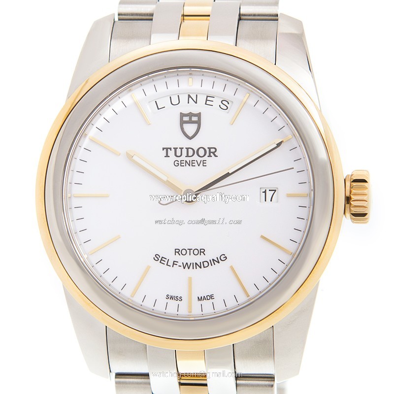 Tudor GLAMOUR DATE 56003-68063-WT Automatic Gold & Steel White