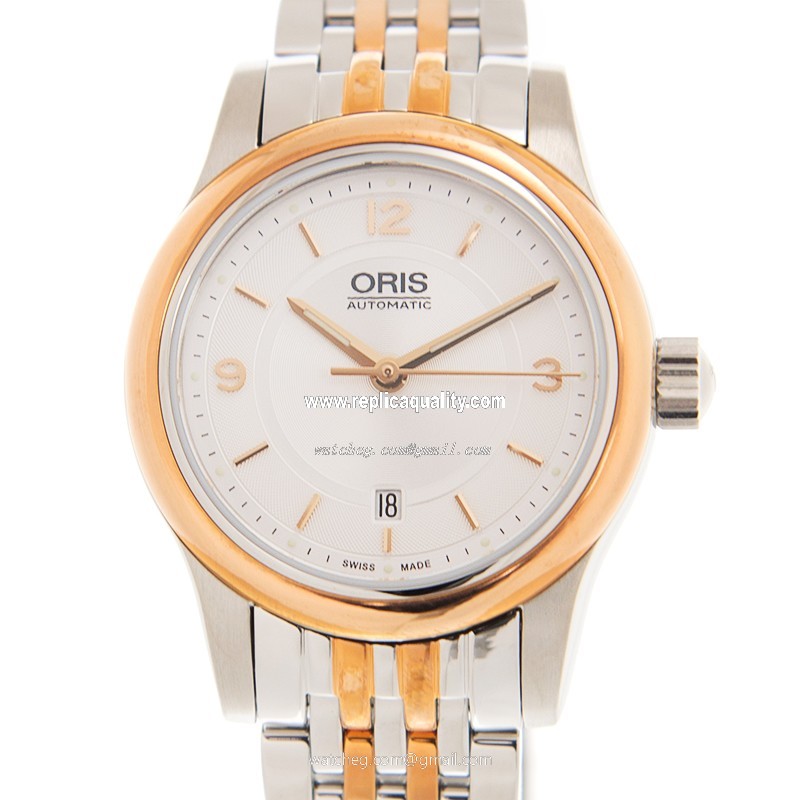Oris CLASSIC DATE 561 7650 4331( 8 14 63) Automatic Gold-Plated & Stainless Steel White