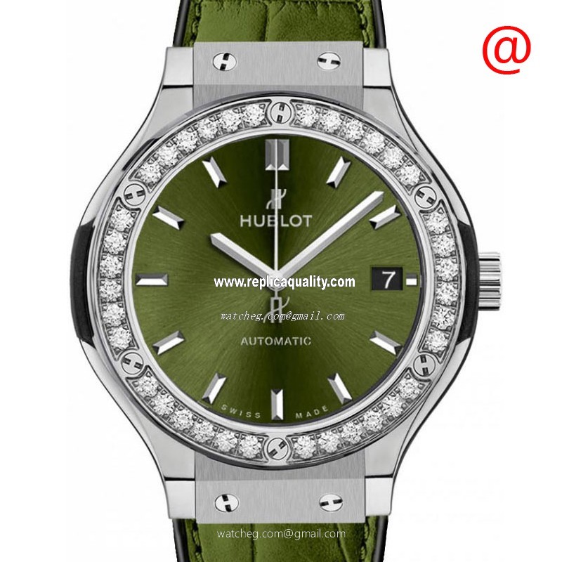 Hublot CLASSIC FUSION 565.NX.8970.LR.1204 Automatic Titanium & Diamond Green