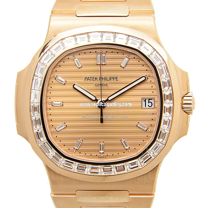 Patek Philippe NAUTILUS 5723/1R-001 Automatic 18kt Rose Gold & Diamonds Gold