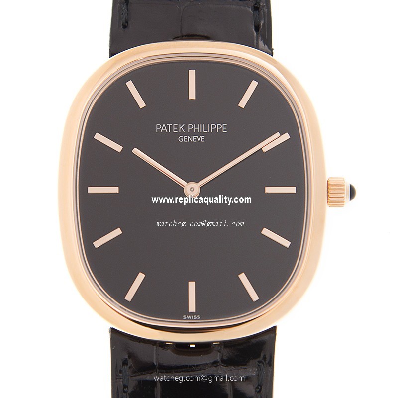 Patek Philippe GOLDEN ELLIPSE 5738R-001 Automatic 18kt Rose Gold Black