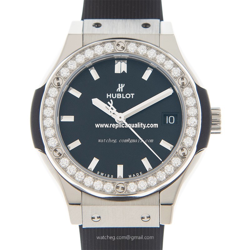 Hublot CLASSIC FUSION 581.NX.1171.RX.1104 Quartz Titanium & Diamond Black
