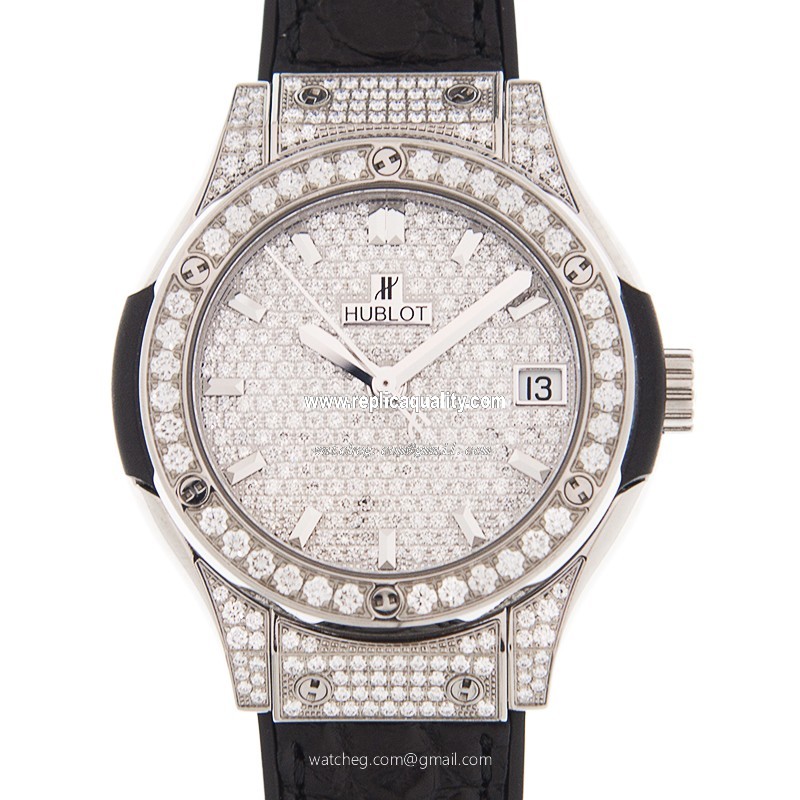 Hublot CLASSIC FUSION 581.NX.9010.LR.1704 Quartz 18kt White Gold Silver