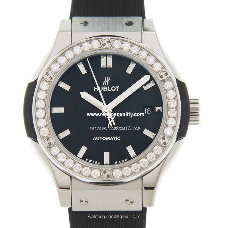 Hublot CLASSIC FUSION 582.NX.1170.RX.1204 Automatic Titanium & Diamond Black