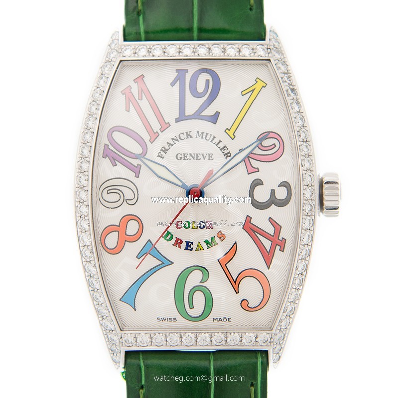 Franck Muller CINTREE CURVEX 5850 M SC COL DRM D 1R (AC) Automatic Stainless Steel & Diamonds White