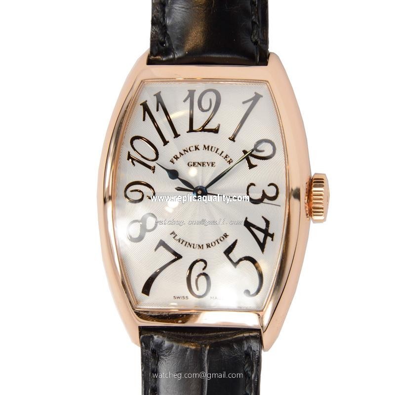 Franck Muller CINTREE CURVEX 5850 SC (5N) Automatic 18kt Rose Gold Silver
