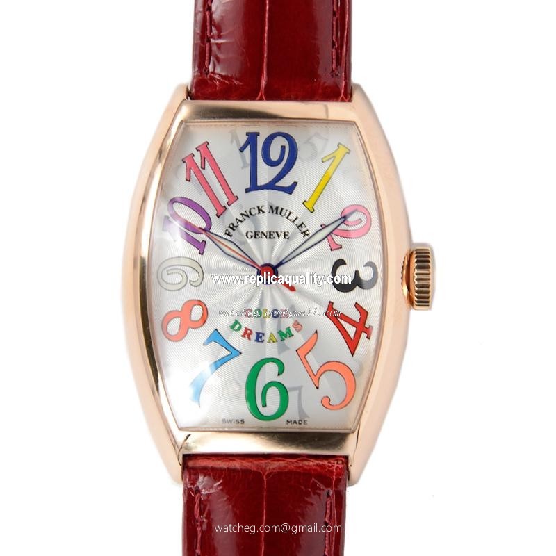 Franck Muller CINTREE CURVEX 5850 SC COL DRM (5N) Automatic 18kt Rose Gold Silver