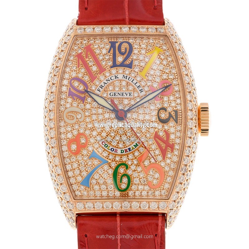 Franck Muller COLOR DREAMS 5850 SC COL DRM D CD (5N) Automatic 18kt Rose Gold & Diamonds Gold