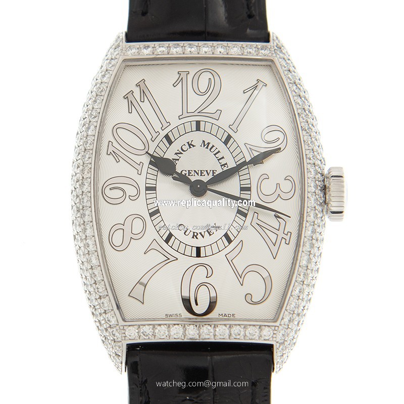 Franck Muller CINTREE CURVEX 5850 SC D REL (OG) Automatic 18kt White Gold & Diamond White