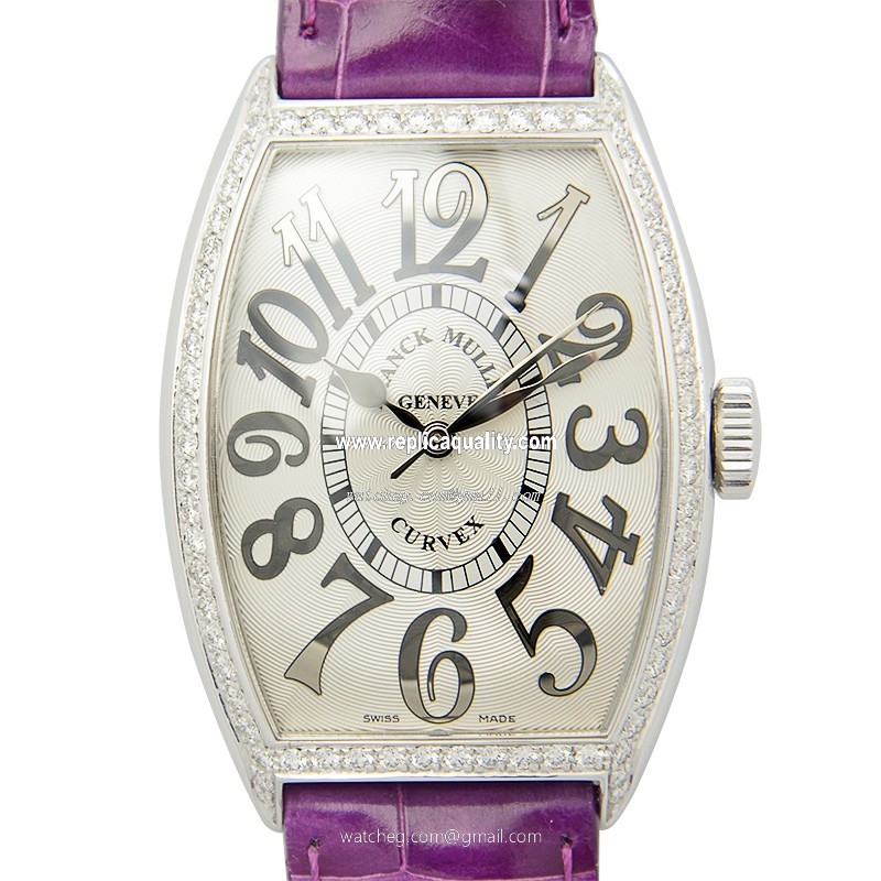 Franck Muller CINTREE CURVEX 5850 SC REL D 1R (AC) Automatic Stainless Steel & Diamonds Silver