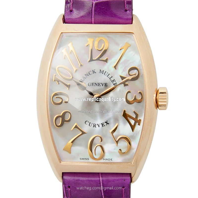 Franck Muller CINTREE CURVEX 5852 QZ REL MOP (5N) Quartz 18kt Rose Gold Silvery & White