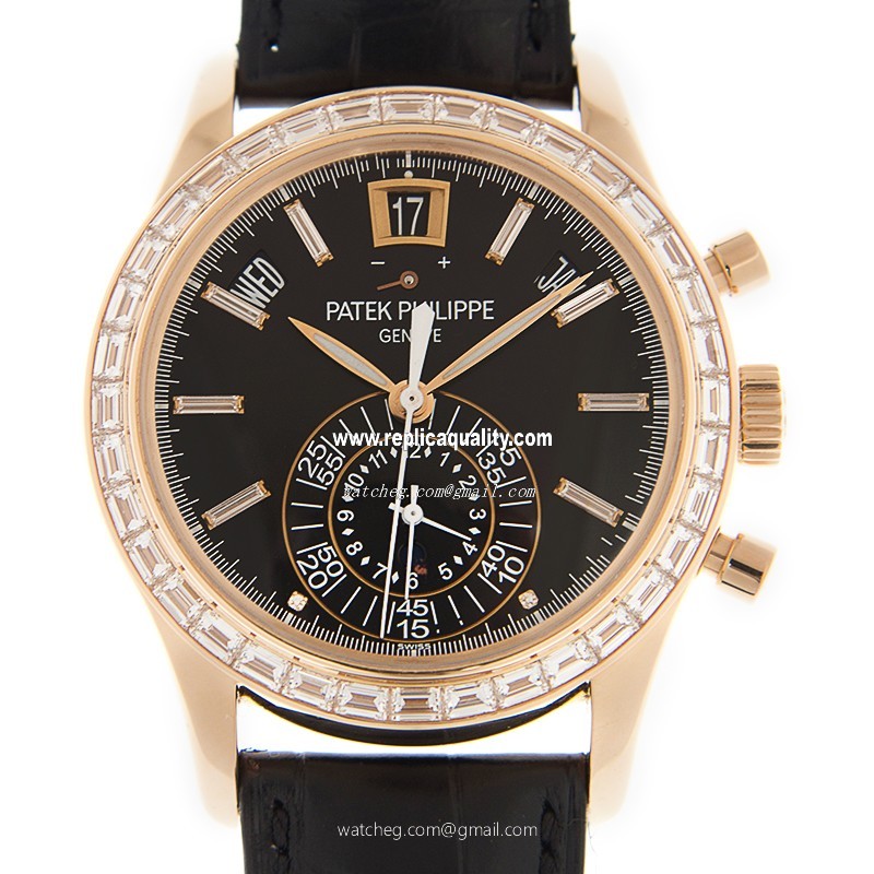 Patek Philippe COMPLICATIONS 5961R-010 Automatic 18kt Rose Gold & Diamonds Black