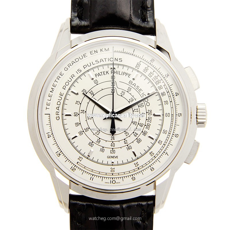 Patek Philippe ANNIVERSARY SERIES 5975G-001 Automatic 18kt White Gold Silvery & White