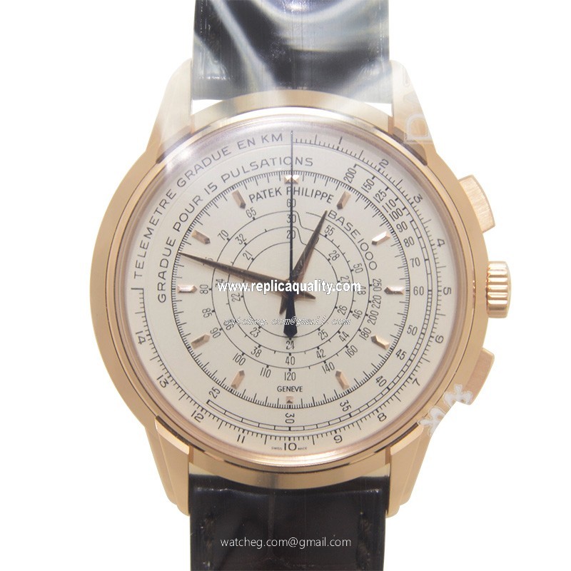 Patek Philippe ANNIVERSARY SERIES 5975R-001 Automatic 18kt Rose Gold Silvery & White