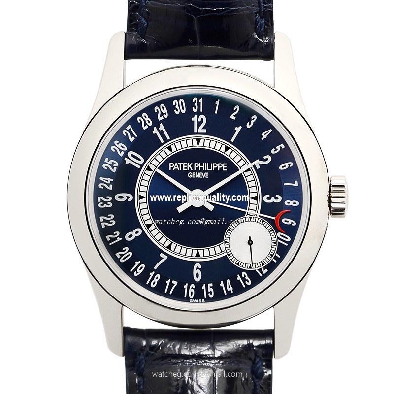 Patek Philippe CALATRAVA 6000G-012 Automatic 18kt White Gold Blue
