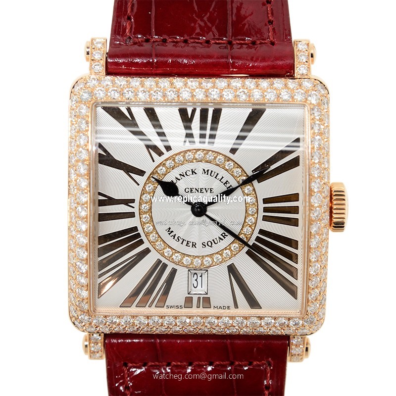 Franck Muller MASTER SQUARE 6000 H SC DT R CD 1R (5N) Automatic 18kt Rose Gold & Diamonds Silver