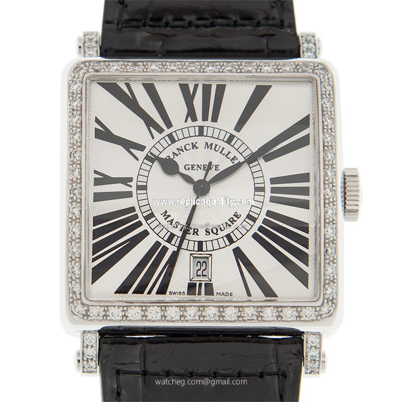 Franck Muller MASTER SQUARE 6000 H SC DT R D 1R (OG) Automatic 18kt White Gold & Diamond White