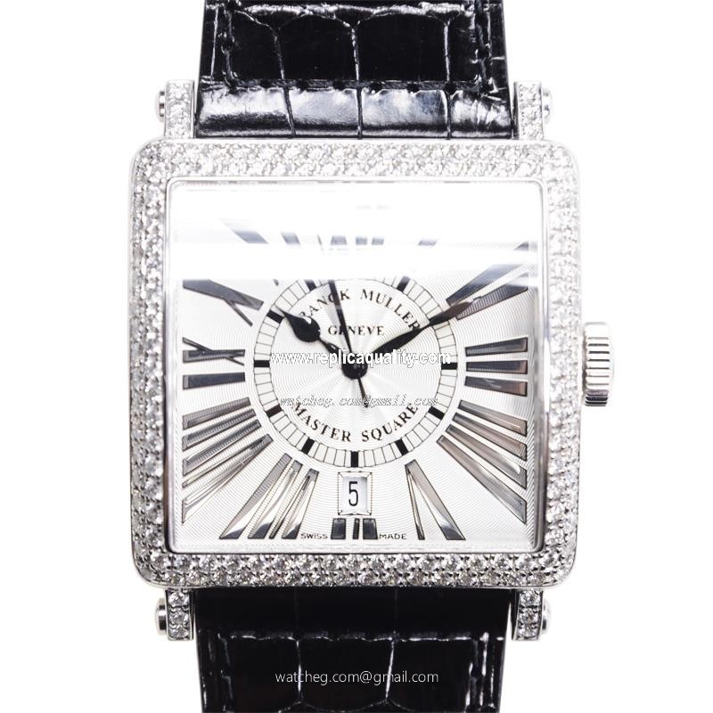 Franck Muller MASTER SQUARE 6000 H SC DT REL R D (OG) Automatic 18kt White Gold & Diamond Silver