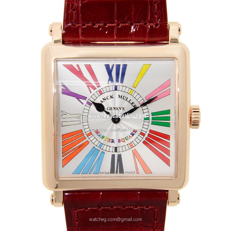 Franck Muller MASTER SQUARE 6002 H QZ COL DRM R (5N) Quartz 18kt Rose Gold Silver