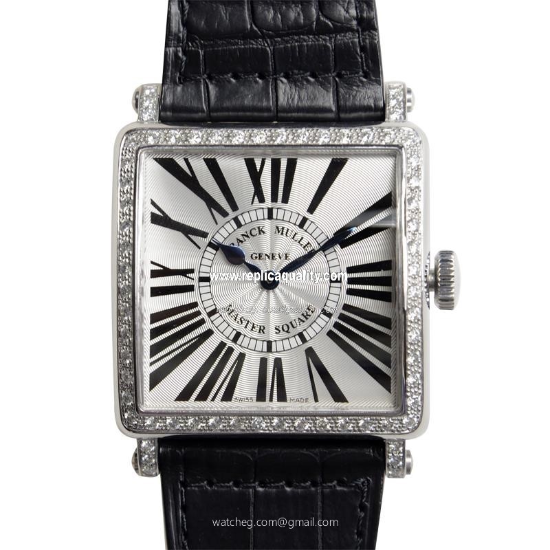 Franck Muller MASTER SQUARE 6002 H QZ R D 1R (AC) Quartz Stainless Steel & Diamonds Silver