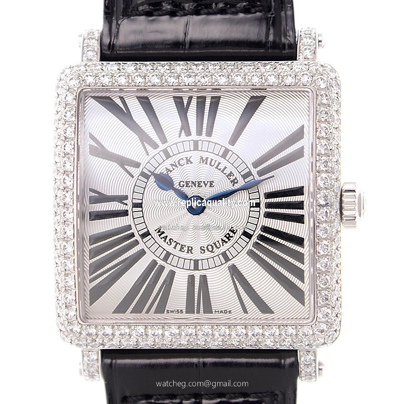 Franck Muller MASTER SQUARE 6002 L QZ D (OG) Quartz 18kt White Gold & Diamond White