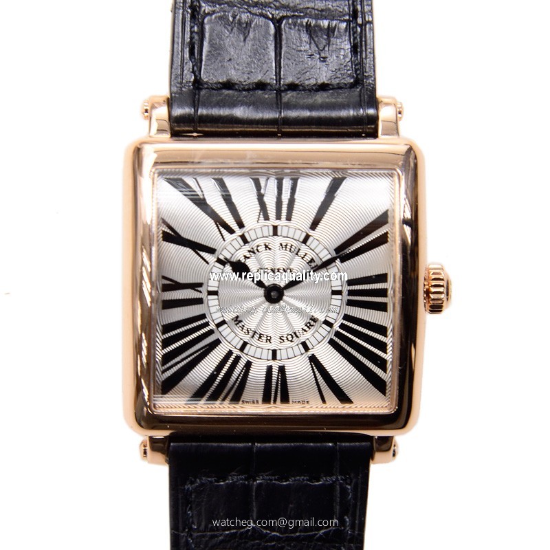 Franck Muller MASTER SQUARE 6002 L QZ R (5N) Quartz 18kt Gold & Steel Silver