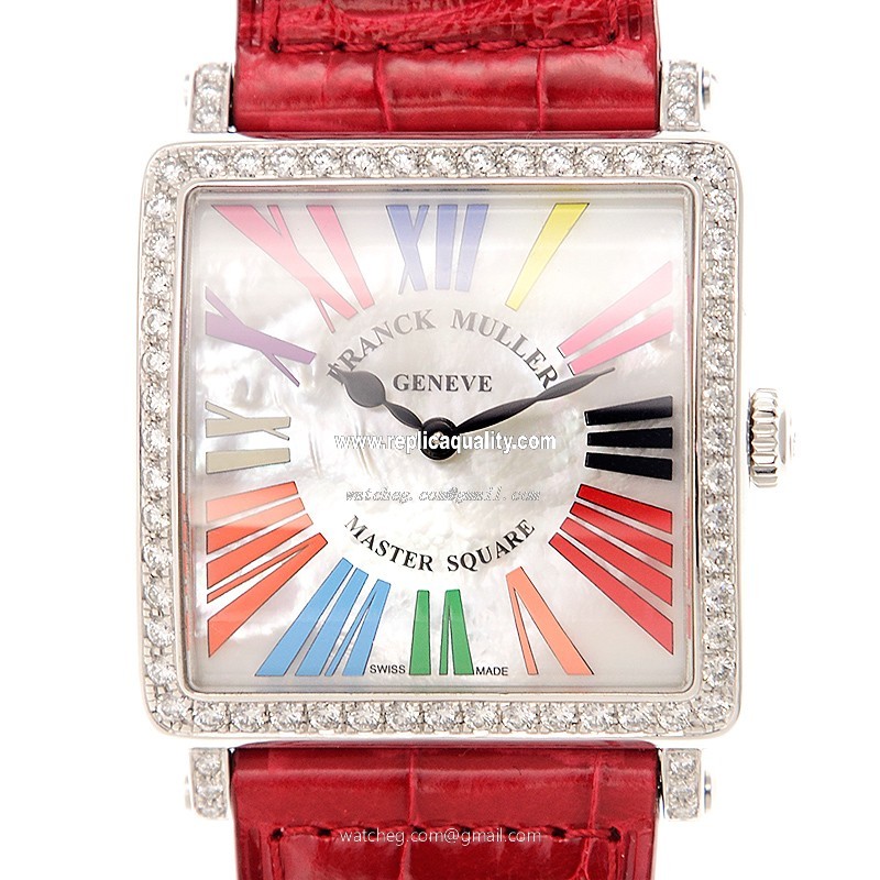 Franck Muller MASTER SQUARE 6002 M B QZ COL DRM MOP R D 1R (AC) Quartz Stainless Steel & Diamonds White