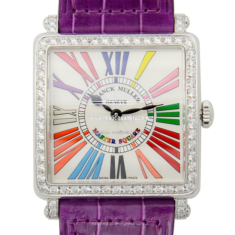 Franck Muller MASTER SQUARE 6002 M B QZ COL DRM R D 1R (AC) Quartz Stainless Steel & Diamonds Silver