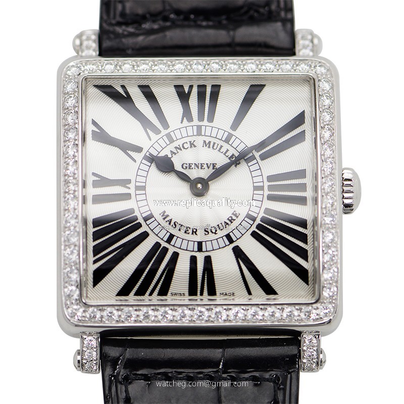 Franck Muller MASTER SQUARE 6002 M B QZ R D 1R (AC) Quartz Stainless Steel & Diamonds Silver
