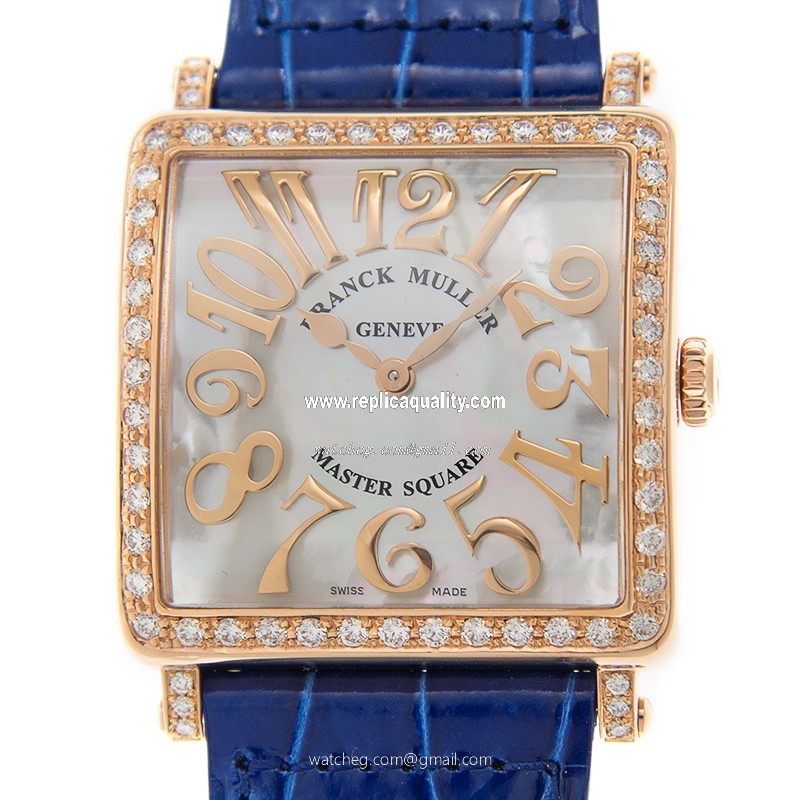 Franck Muller MASTER SQUARE 6002 M B QZ REL MOP V D 1R (5N) Quartz 18kt Rose Gold & Diamonds White