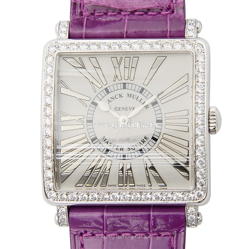 Franck Muller MASTER SQUARE 6002 M B QZ REL R D 1R (AC) Quartz Stainless Steel & Diamonds Silver