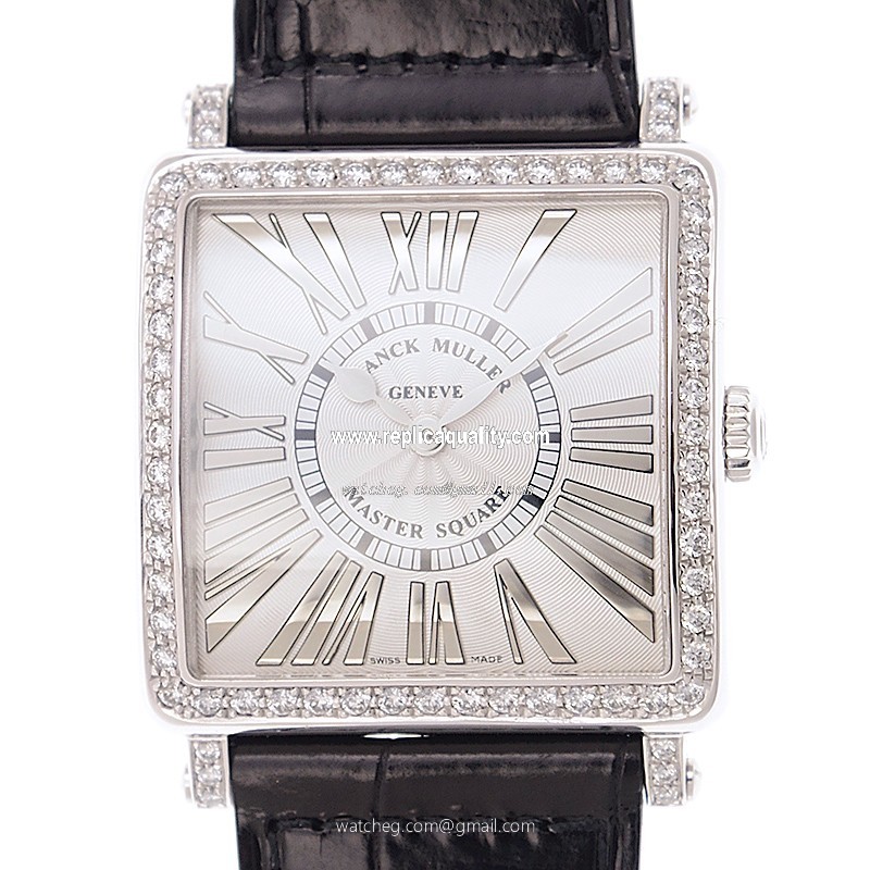 Franck Muller MASTER SQUARE 6002 M B QZ REL R D 1R (OG) Automatic 18kt White Gold & Diamond White