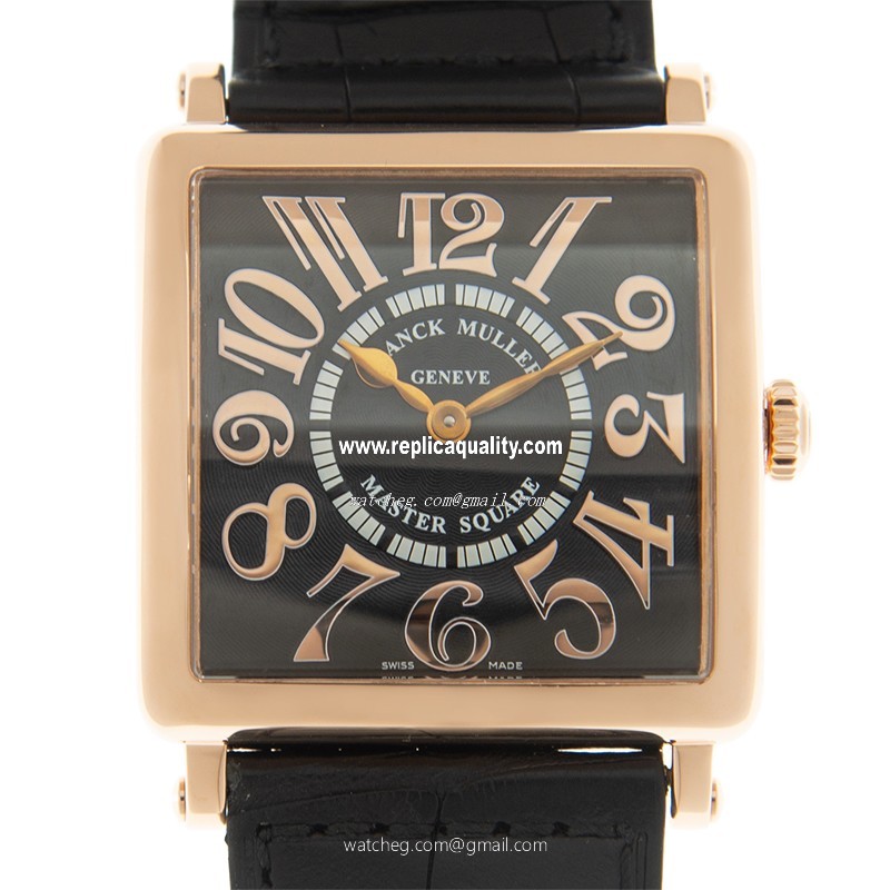 Franck Muller MASTER SQUARE 6002 M QZ REL V (5N)  Quartz 18kt Rose Gold Black