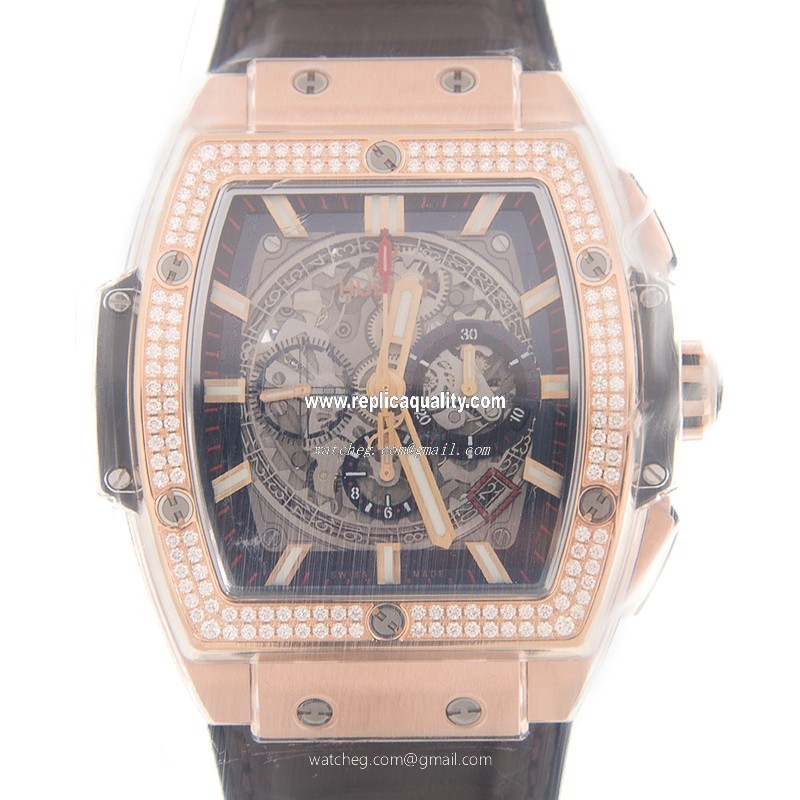 Hublot BIG BANG 601.OX.0183.LR.1104 Automatic 18kt Rose Gold & Diamonds Gray